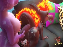 Big dragon with big cock fucking a little dragon animal xxx
